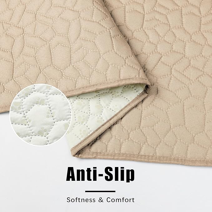 Waterproof Dog Blanket, Washable Anti-Slip Pet Couch Covers for Sofa,Pet Hair Resistant Blankets Bed Chair Furniture Couch Protector for Dogs-82x82,Beige