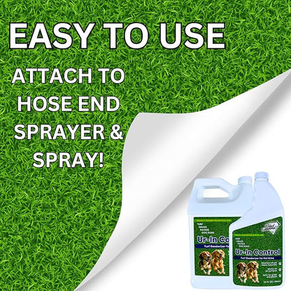 Urine Control Turf Deodorizer for Pet Urine - Bio-Enzymatic Odor Neutralizer for Artificial Grass, Turf, and Outdoor Surfaces - Eco-Friendly, Pet-Safe, Long-Lasting Scent (128oz Gallon)
