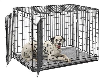 MidWest Homes for Pets Quiet Time Reversible Crate Pan Cover 42' Gray Floral/Fleece