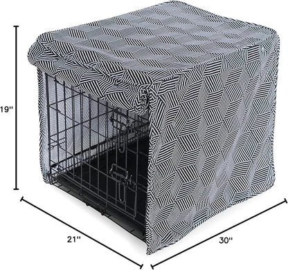 Molly Mutt Rough Gem Dog Crate Cover, 100% Cotton Canvas Cover with 2 Roll-Up Panels, Ideal for Dog or Cat Crate, Durable, Washable, and Free of Harmful Chemicals, 30" x 19" x 21"