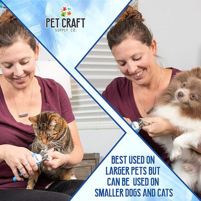 Pet Craft Supply Dog & Cat Pets Nail Clippers and Trimmers - with Safety Guard to Avoid Over Cutting, Bonus Nail File - Essential Puppies Supplies Grooming Kit