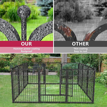 Dog Playpen 32" Height 20 Panels Portable Dog Fence Outdoor for Yard Puppy Playpen Indoor Dog Pen Outdoor for Medium/Small Dogs, Heavy Duty Pet Playpen Dog Kennel for RV, Camping, Yard