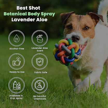 Best Shot Scentament Spa Botanical Body Splash, Body Spray for Pets, Cat and Dog Cologne Spray, Lavender Aloe, 8 Oz.