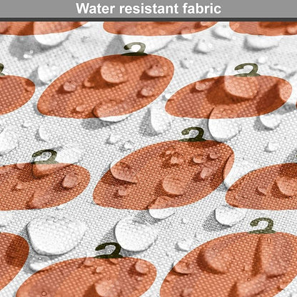 Lunarable Autumn Pumpkin Dog Crate Cover, Simplistic Halloween Fruit Pattern on Plain Backdrop, Easy to Use Pet Kennel Cover for Cats & Medium Dogs, 30 Inch, Orange Green