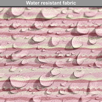Lunarable Dusty Rose Dog Crate Cover, Doodle Style Waves Horizontal Stripes Simplistic Cheerful, Easy to Use Pet Kennel Cover for Cats & Medium Dogs, 24 Inch, Dried Rose Pale Pink