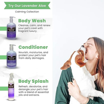 Best Shot Scentament Spa Botanical Body Splash, Body Spray for Pets, Cat and Dog Cologne Spray, Lavender Aloe, 8 Oz.