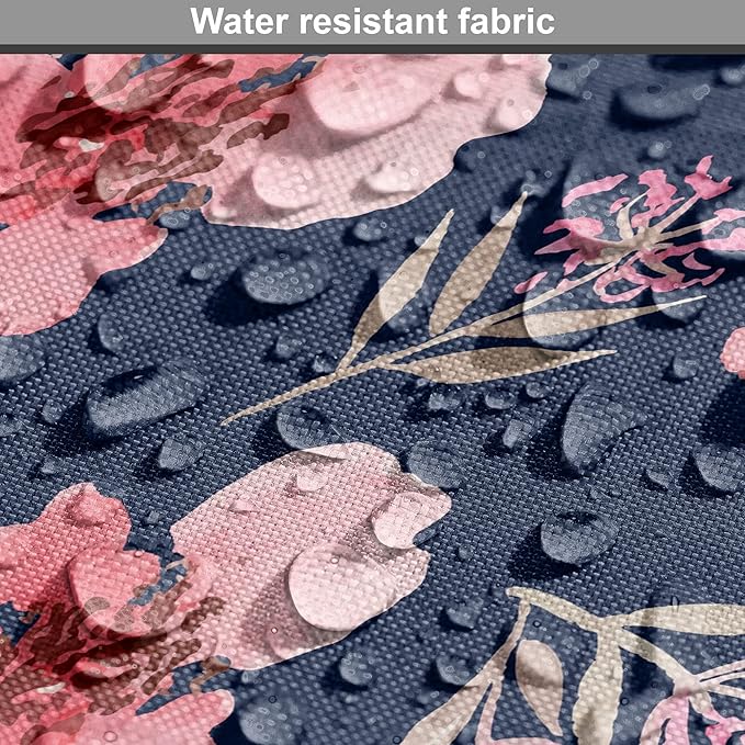 Ambesonne Watercolor Dog Crate Cover, Nature Inspired Composition with Pink Garden Flora Vintage Petals, Easy to Use Pet Kennel Cover for Cats & Medium Dogs, 30 Inch, Navy Blue Coral