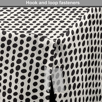 Lunarable Abstract Dog Crate Cover, Monochrome Grunge Pattern with Modern Round Shapes Print, Easy to Use Pet Kennel Cover for Medium Large Dogs, 36 Inch, Grey Charcoal
