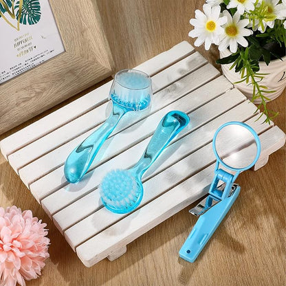 Mudder Small Animal Grooming Kit: 2 Pcs Hedgehog Supplies Hedgehog Accessories Hedgehog Bathing Brush with Nail Toenail Clipper with Magnifier for Pet Hamster Guinea Pig Rabbit Cat Kitten