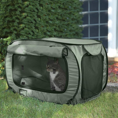 SportPet Designs Soft Sided Pop-Open Kennels, Green