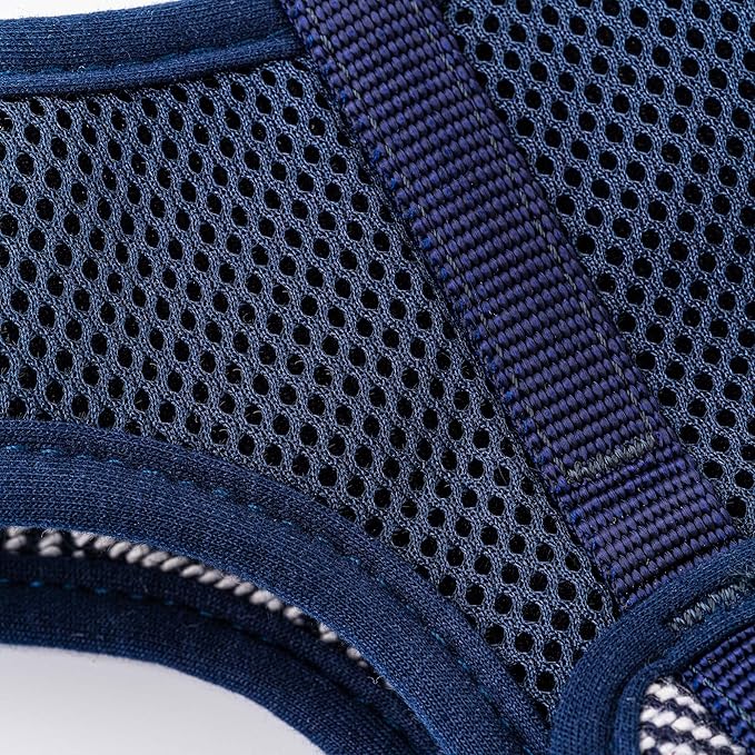 HUGO & HUDSON Dog Harness, No-Pull Anti Choke Tweed Harness Vest, Navy Herringbone, XS