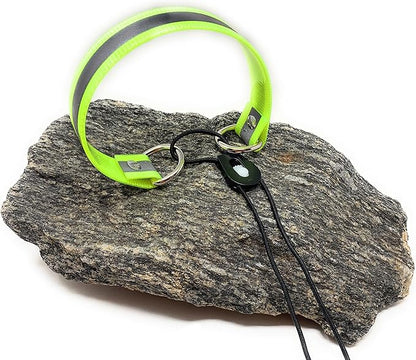 Sparky Pet Co - Surefit ECollar Replacement Strap - Bungee Dog Collar Waterproof - Adjustable - Secure Nexus Wheel Lock - for Electronic Training & Invisible Fence Systems - 1" (Reflective Yellow)