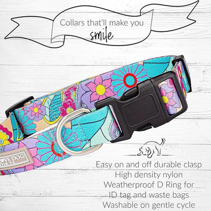 Lucky Love Dog Collar and Leash Combo, Cute Collar and Leash Set for Medium Female Dogs, Part of Purchase Donated to Rescue (Medium, Caroline, Combo)