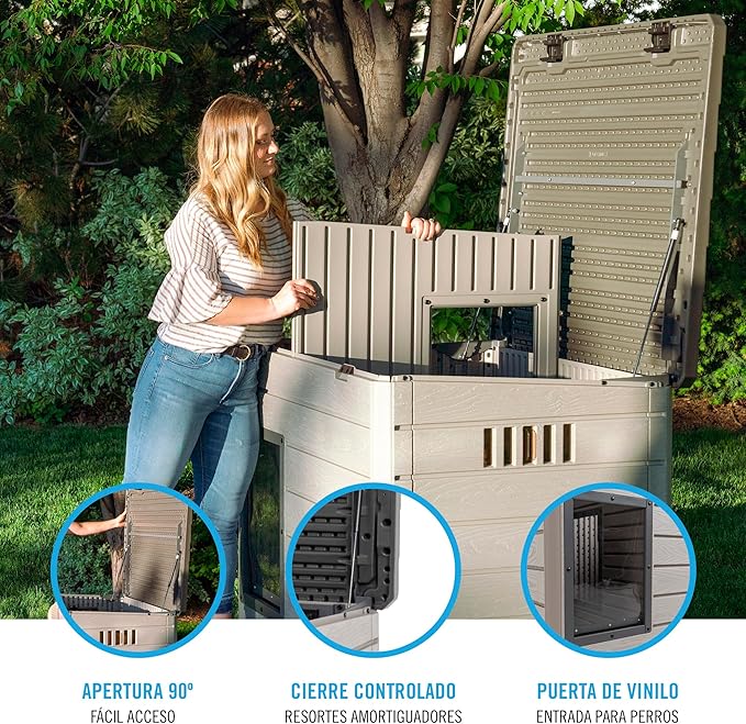 Lifetime Deluxe Dog House, Weather Protected with Adjustable Vents, Ideal Shelter for Medium to Large Dogs