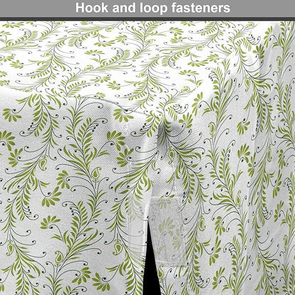 Ambesonne Flower Dog Crate Cover, Paisley Leaf Antique Stem Swirl Traditional Damask Fashion Stylize Flora, Easy to Use Pet Kennel Cover for Cats & Medium Dogs, 30 Inch, Black White