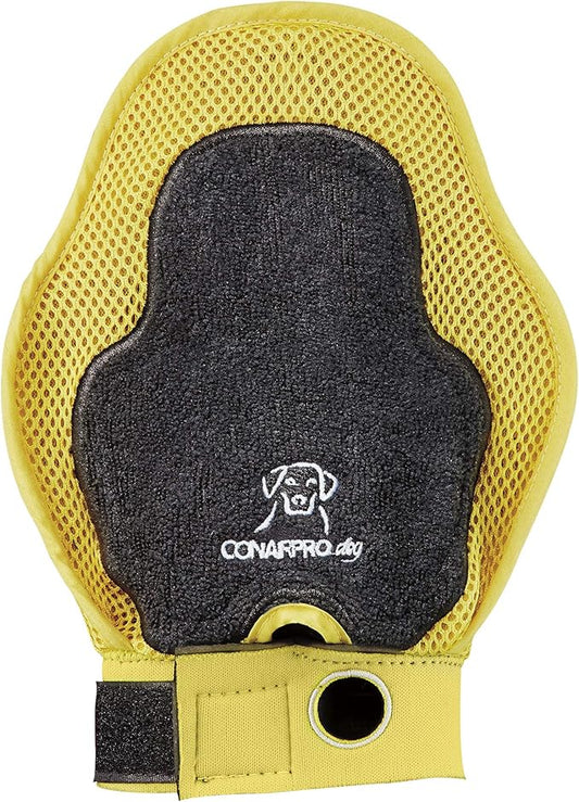 CONAIRPRO dog & cat Dog Grooming Glove, Dual-Sided Gloves Ideal for Deshedding & Massaging, Brushes Out Undercoat, Results in Smooth & Shiny Coat