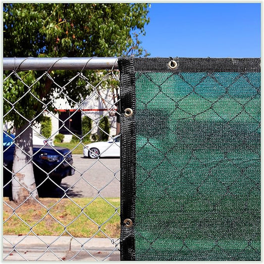 ColourTree 9' x 9' Green Custom Size Shade Cloth with Grommets - 90% Sunblock, Durable Mesh Fabric Tarp for Dog Kennel Cover, Fence Privacy Screen, Greenhouse, Chicken Coop & Pet Playpen