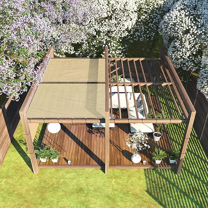 ColourTree 9' x 29' SandBeige Custom Size Shade Cloth with Grommets - 90% Sunblock, Durable Mesh Fabric Tarp for Dog Kennel Cover, Fence Privacy Screen, Greenhouse, Chicken Coop & Pet Playpen