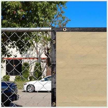 ColourTree 9' x 29' SandBeige Custom Size Shade Cloth with Grommets - 90% Sunblock, Durable Mesh Fabric Tarp for Dog Kennel Cover, Fence Privacy Screen, Greenhouse, Chicken Coop & Pet Playpen