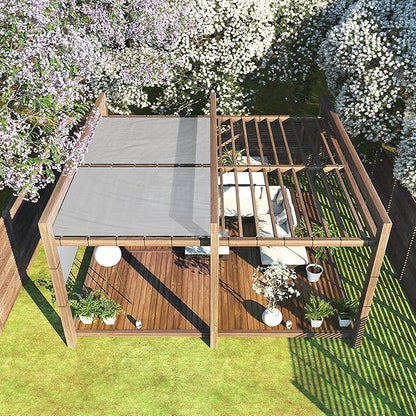 ColourTree 9' x 9' Grey Custom Size Shade Cloth with Grommets - 90% Sunblock, Durable Mesh Fabric Tarp for Dog Kennel Cover, Fence Privacy Screen, Greenhouse, Chicken Coop & Pet Playpen