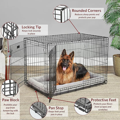 MidWest Homes for Pets Life Stages LS-1648DD Double Door Folding Crate for X-Large Dogs (91 - 110 Lbs)