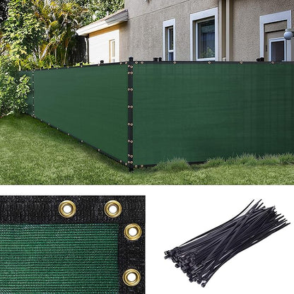 ColourTree 9' x 9' Green Custom Size Shade Cloth with Grommets - 90% Sunblock, Durable Mesh Fabric Tarp for Dog Kennel Cover, Fence Privacy Screen, Greenhouse, Chicken Coop & Pet Playpen